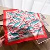 Summer pastoral simulation silk printing silk scarf small square scarf high-end shawl sunscreen neck scarf headscarf scarf