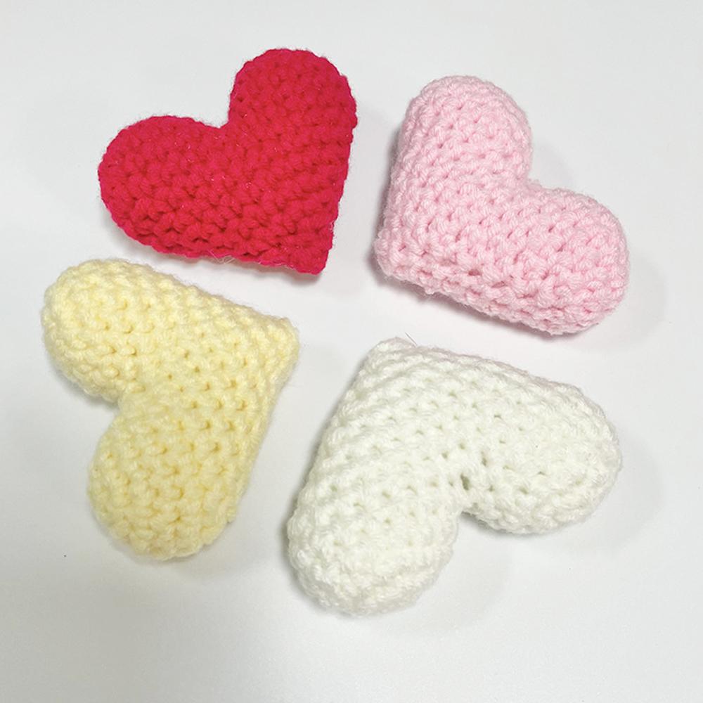 Cute Crochet Heart Lovely Handmade Hearts Clothes Decor Friends Gift