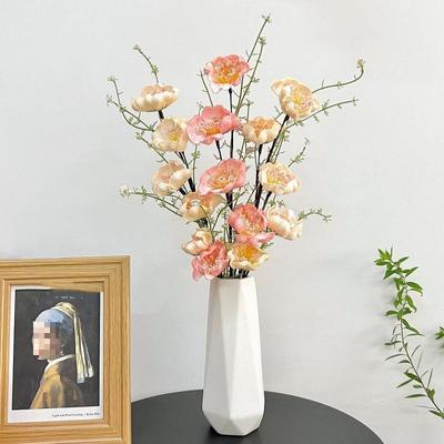 Wind Powder High-End Azalea Artificial Flower Bouquet with Vase - Living Room and Dining Table Decoration