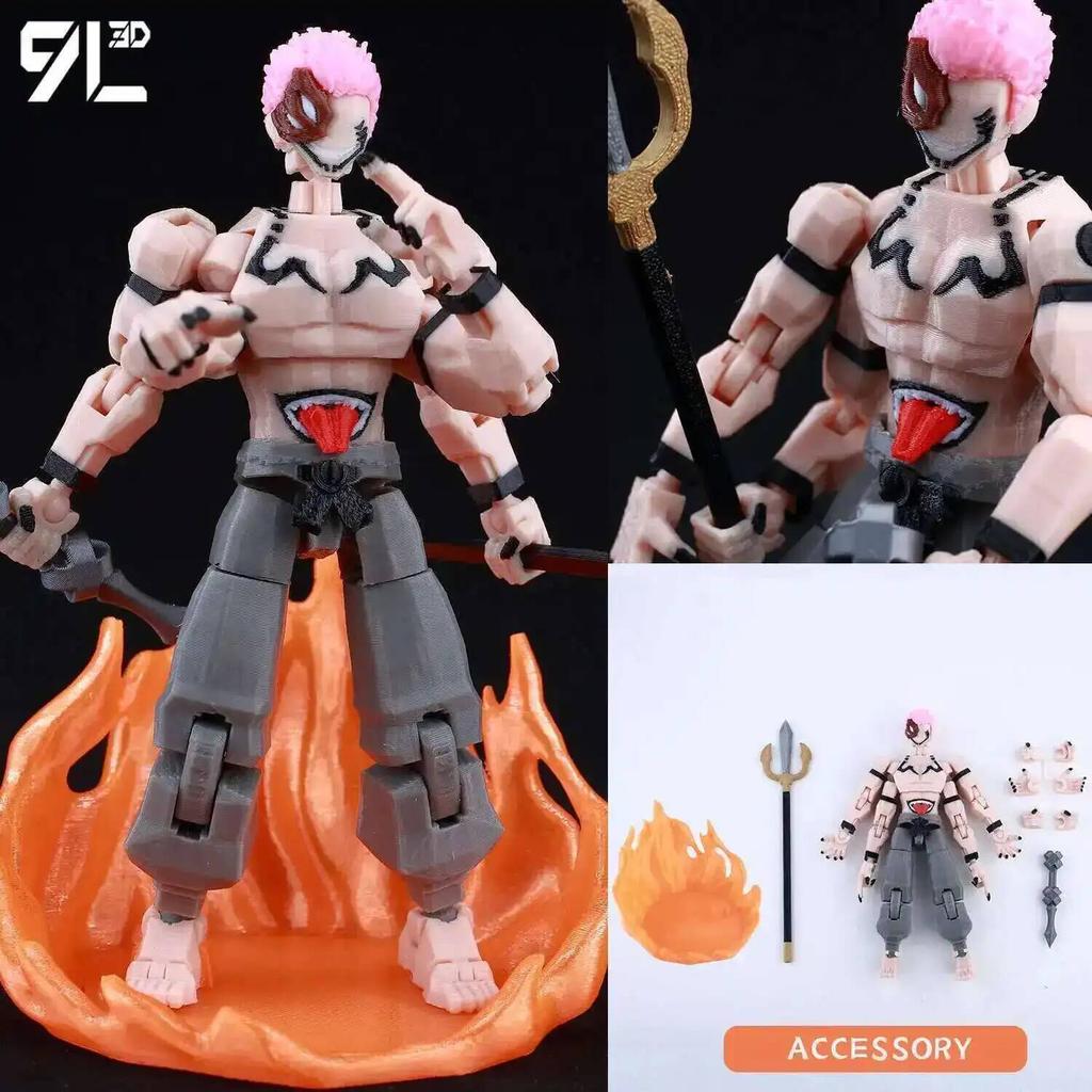 9L 3D Jujutsu Kaisen Figure Titan 13 Anime Gojo Black Outfit Model Lucky 13 Model Dummy 13 Anime Multi-Jointed Poseable Toys