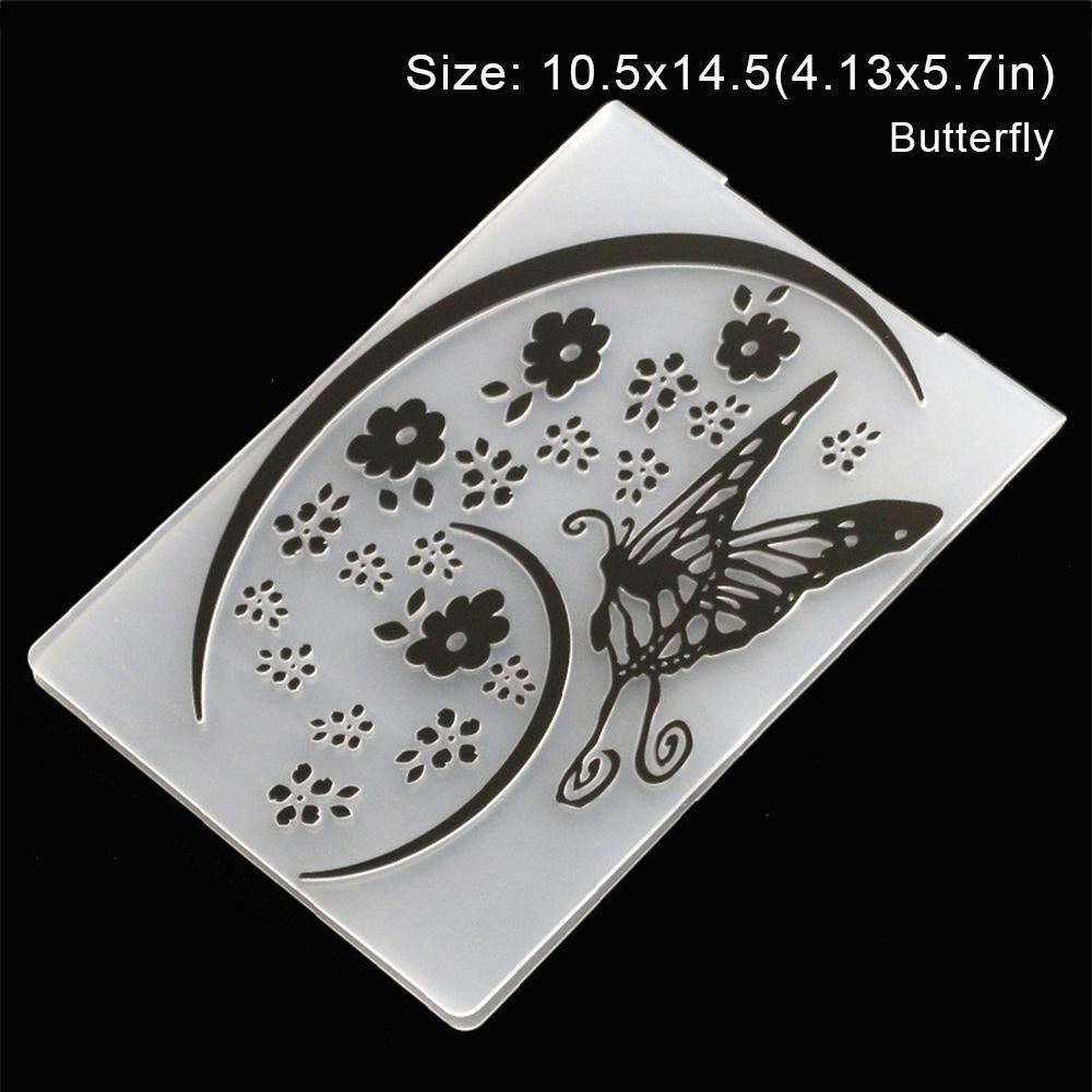 15 Styles Plastic Embossing Folder Template Molds Stamp Stencils DIY Handmade Art Craft Supplies Fondant Cake Decorating Mold