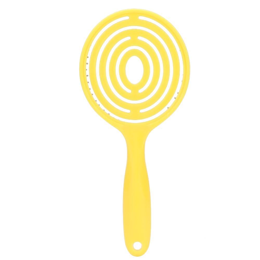 Round Head Hair Straightening Comb Super Soft Glides Vented Detangling Hair Brush For Curly Hair