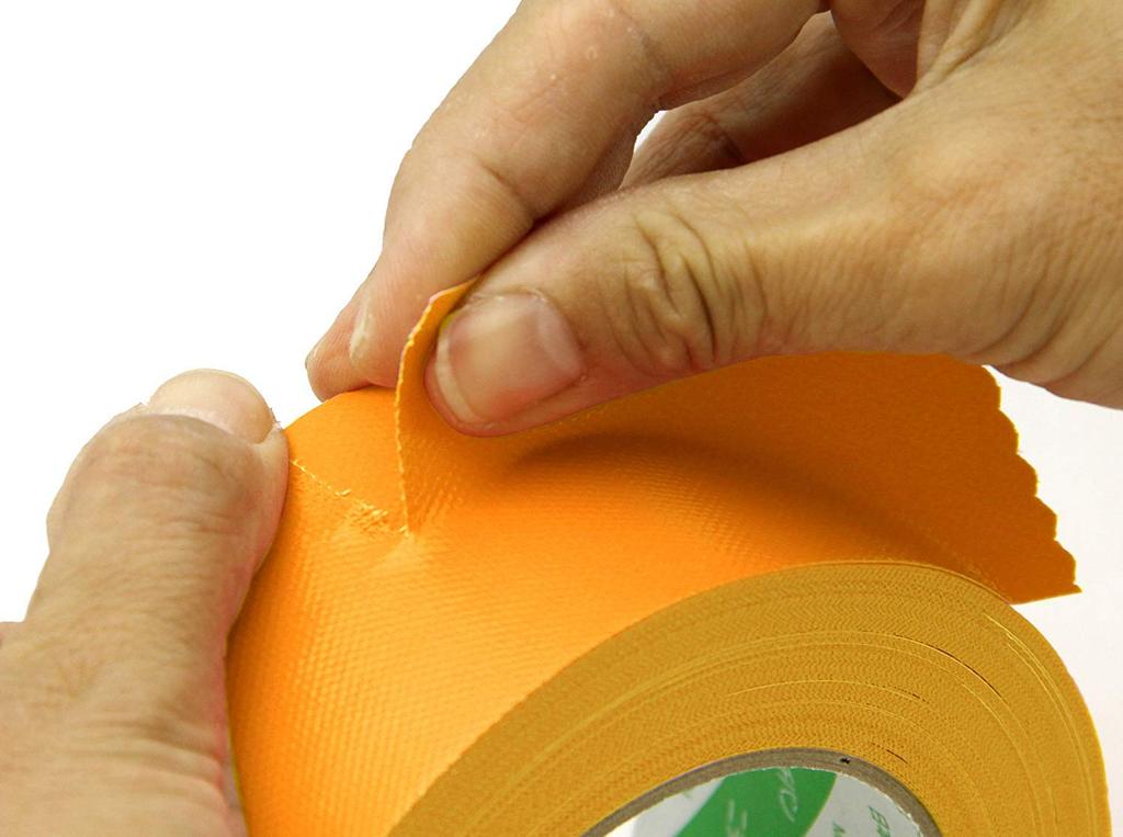 Nichiban Cloth 50mm X 25m Orange Tape, Roll, 102N13-50,