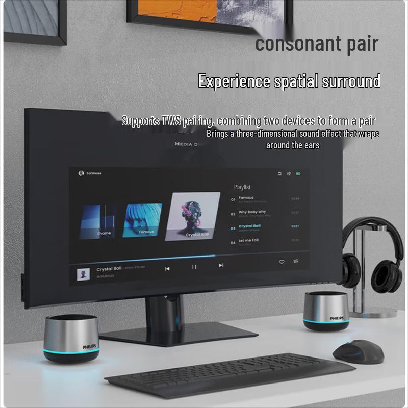 Philips Wireless Bluetooth Mini Speaker TAS1009 CN plug (adapter included)