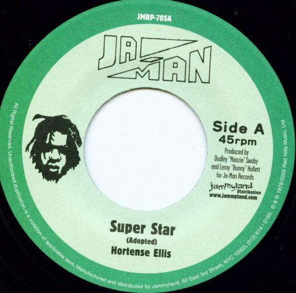 

7-дюймовая пластинка HORTENSE ELLIS - Super Star JMRP705 Ja-Man Records 2006 Ямайка Регги, Ска и Даб Б/У