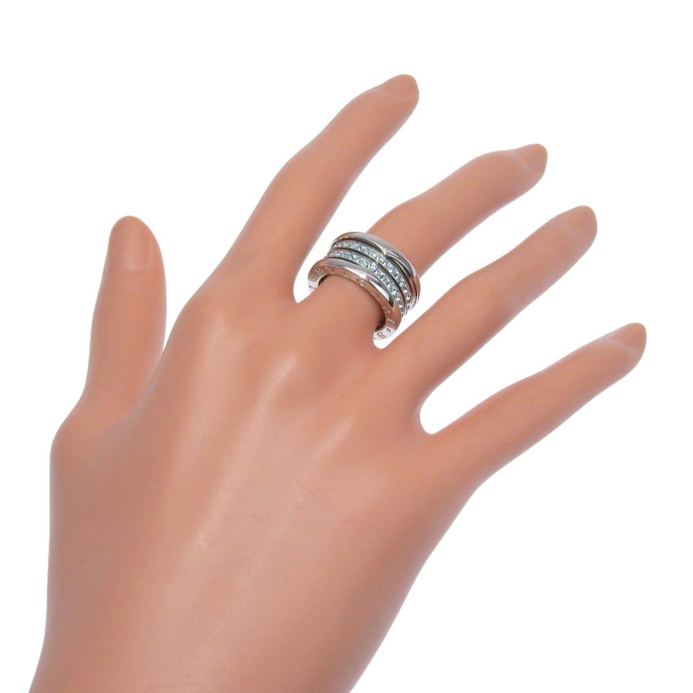BVLGARI B-Zero1 Ring Be zero one 4 bands K18 white gold/Blue Topaz #5.1(US Size) 13.0g Women Used