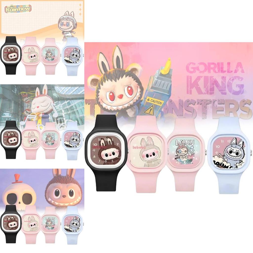 Ceas Trendy pentru Copii cu Desene Animate Bubble Mart, de Înaltă Calitate, Curea Moale din Silicon Jelly