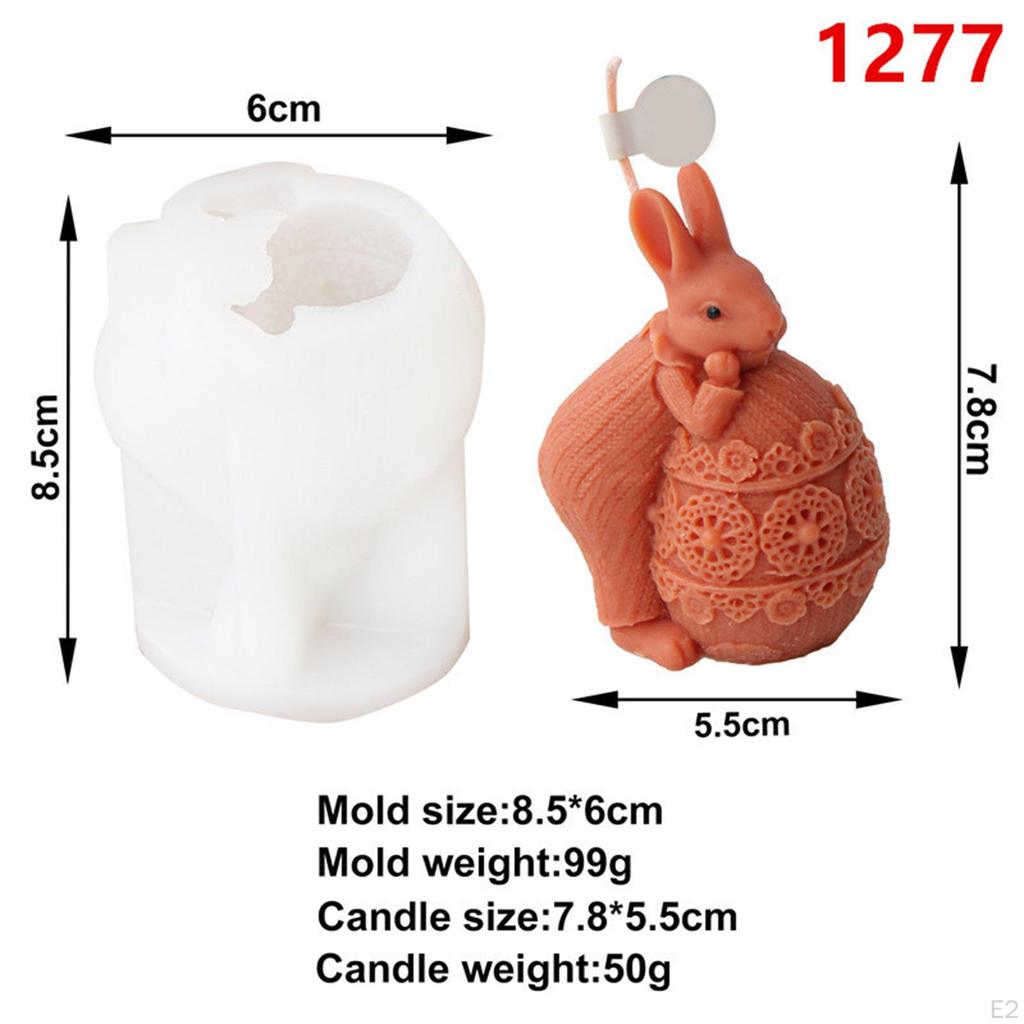 Easter Bunny Egg Candle Model Epoxy Resin Casting Handmade Soap for Home Decor