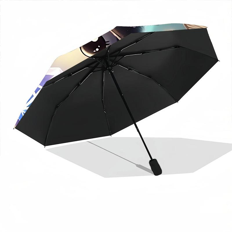 1pc Witchcraft Fantasy Automatic Folding Umbrella - Design, Durable Iron Frame for Travel, Outdoor, Beach Fashion Accessory a0920002