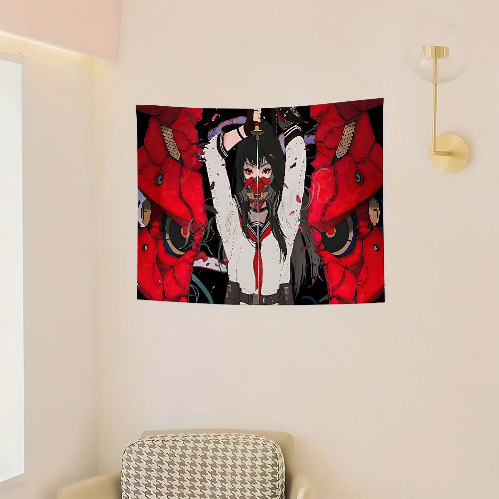 Anime Girl Flag Banners Garage Car Tapestry Flag Garage Outdoor Decor Bedroom