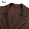 Yalu Men's Mid-Length Double-Sided Wool Blend Coat