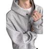 Vielseitiges einfarbiges Kapuzen-Fleece-Sweatshirt für Herren - Saubere Passform, lässige trendige Jacke