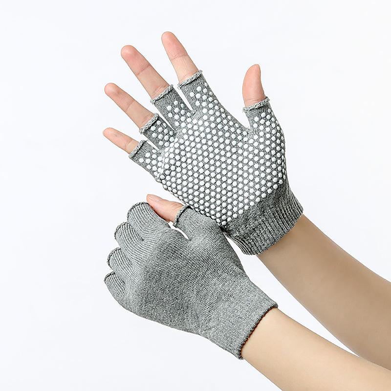 Women Non-Slip Yoga Gloves Breathable Fitness Pilates Half Finger Glove Sport Outdoor Cycling Fishing Workout Mittens For Gym