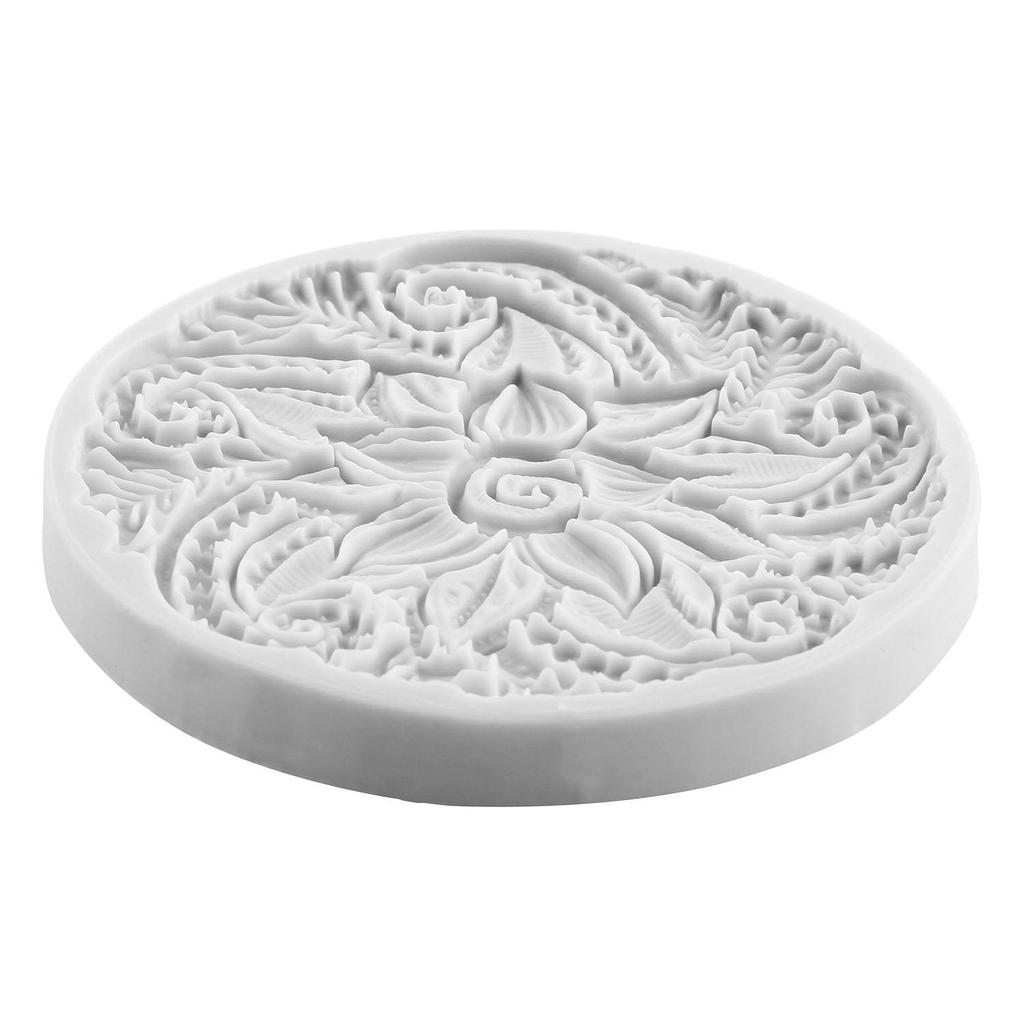 Embossed Flower Silicone Molds Embossing Mat Textured Fondant Mold Cake Decorating Tools Cupcake Topper Candy Chocolate Gumpaste Mold