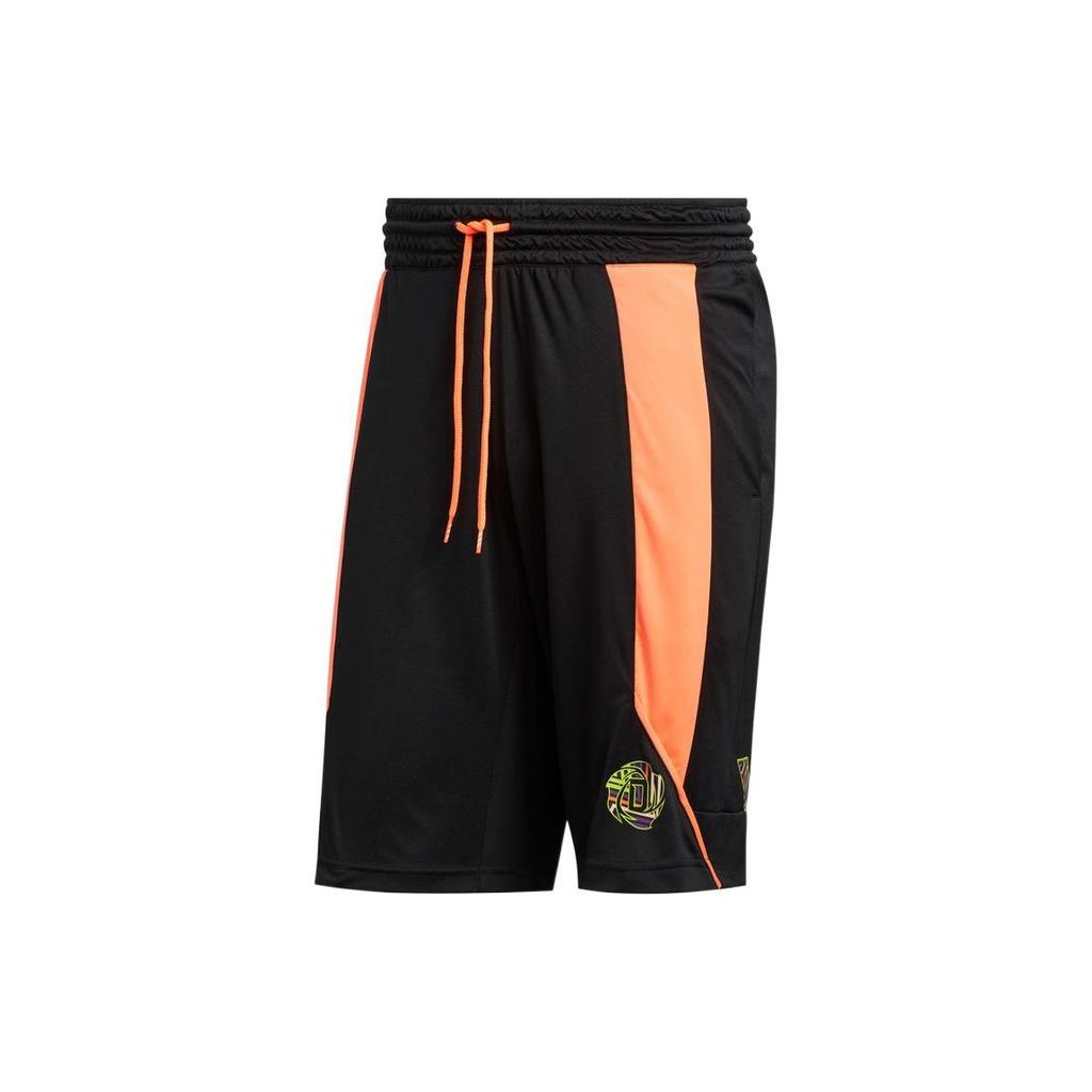 Adidas Logo Print Basketball Shorts Men Bottoms Black FH7726