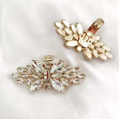 1Pc Glass Shoes Clip Women Removable High Heels Shoe Buckle Shoe Flower Wedding Shoe Clamp Jewelry Decor