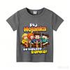 Wojans T-shirt s anime motivem, kulatý výstřih, dětské oblečení s krátkým rukávem, letní bavlněná trička, trička pro kluky a holky, dárek k narozeninám