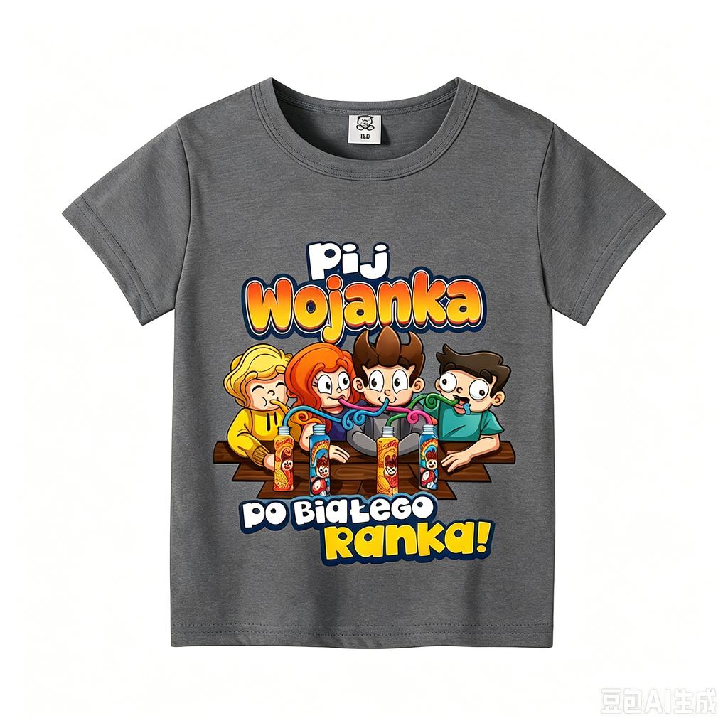Wojans T-shirt s anime motivem, kulatý výstřih, dětské oblečení s krátkým rukávem, letní bavlněná trička, trička pro kluky a holky, dárek k narozeninám
