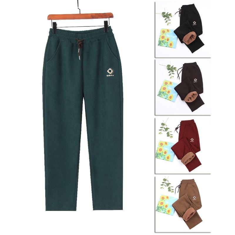 Fleece Pants Women's Pants Thermal Pants Women's Sports Harlan Pants Women's Autumn and Winter New Thin Winter Thickened Casual Sweatpants