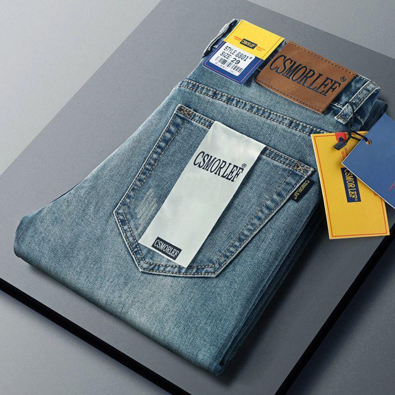 CSMOR LEE Herren Retro Slim Straight Elastische Jeans - Frühling & Herbst Kollektion