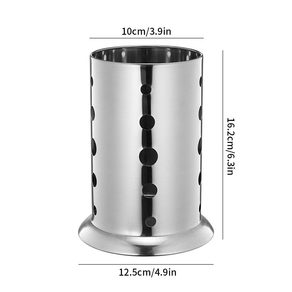 Stainless Steel Chopsticks Holder with Base Three Styles Available Kitchen Storage Organizer for Spoons And Utensils