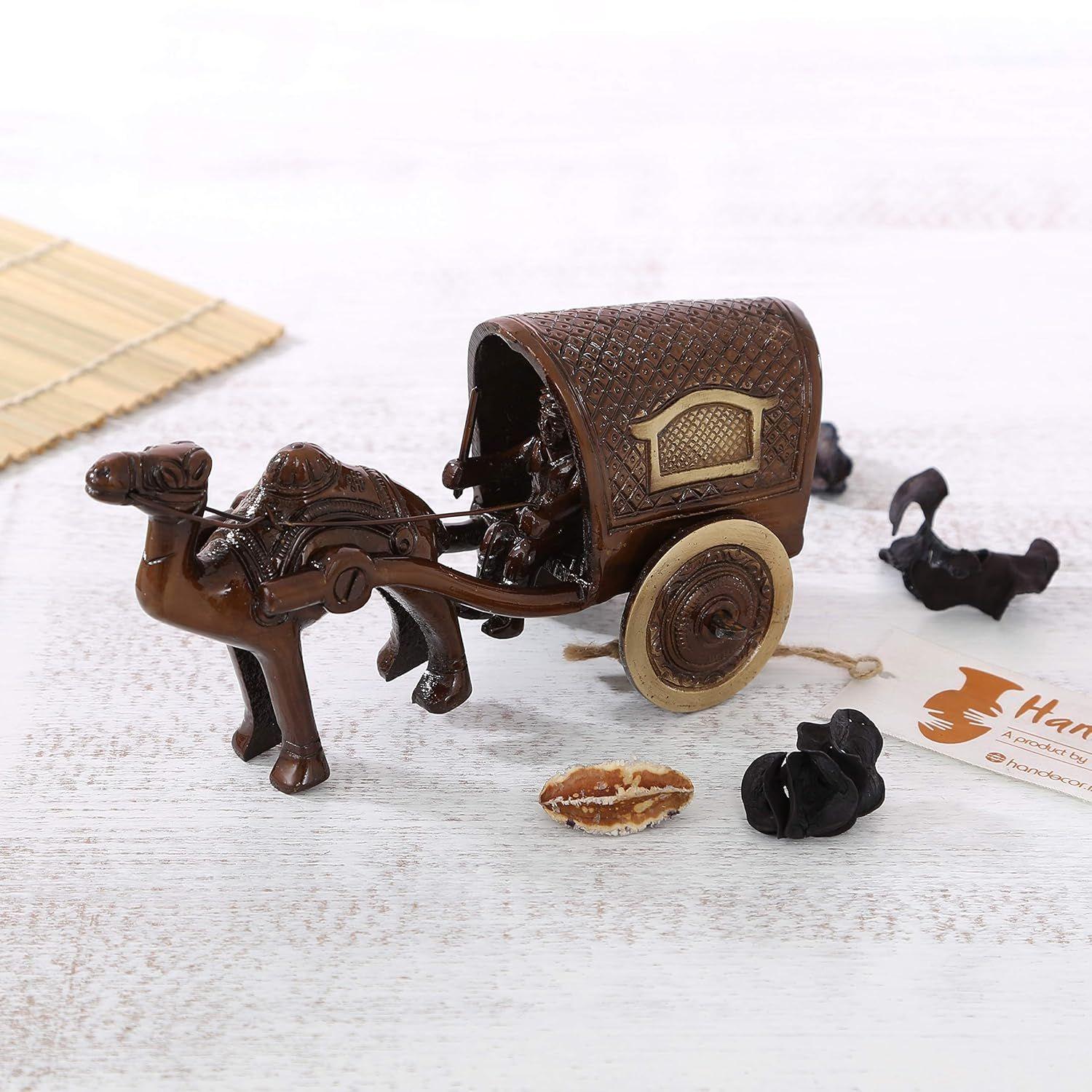 

Camel Cart Brass Showpiece Figurine, Standard, Pack of 1