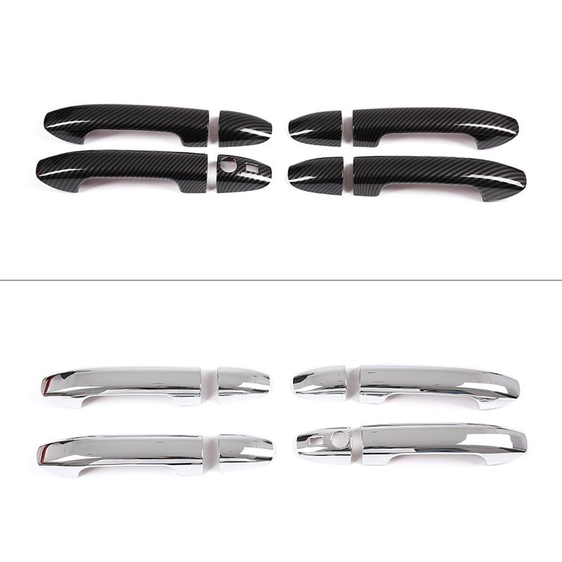ABS Carbon Fiber Car Exterior Door Handle Cover Trim Sticker For Mercedes Benz V Class V250 V260 2015- Auto