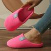 Cozy Plush Slip-On House Slippers for Women Soft Sole Warm Fuzzy Fabric Comfortable Indoor Footwear