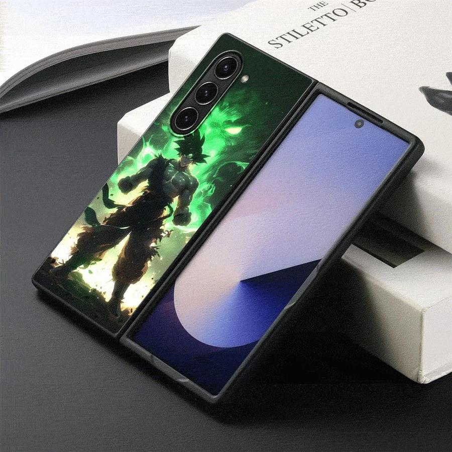 Back Phone Cover Case for Samsung Galaxy ZFold6 Z Fold 7 6 5 4 3 ZFold3 ZFold5 ZFold7 ZFold4 Dragon Ball Goku Powerful