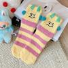 Women's Autumn and Winter Warm Socks, Thick Socks, Coral Fleece, Thickened Fleece, Sleep Socks, Home Floor Socks, Cartoon and Funny