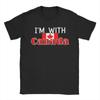Fashion I'm With Canada T-Shirt Men's Cotton Short Sleeve  O-neck Summer Clothing