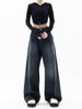 Vintage Streetwear Y2k pantalones vaqueros holgados mujeres Harajuku Retro pierna ancha pantalones vaqueros de gran tamaño moda femenina 90s pantalones vaqueros estéticos