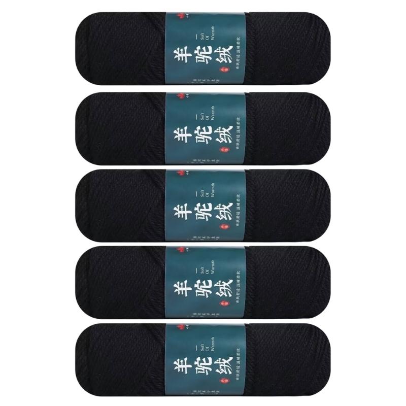 Pack Of 5 Wool Yarn 100g/Roll Knitting Wool Yarn For Sweaters Scarves Hat Glove Crocheting Rugs Knitting Project