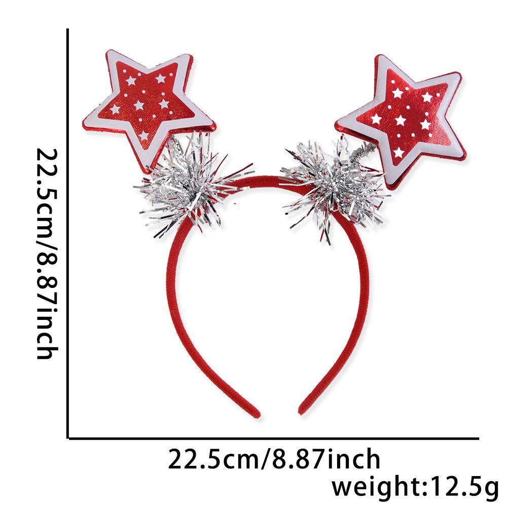 Christmas Tree Hairhoop Glittering Festive Holiday Headwear Gold Glitter Headband Festive Christmas Headbands For Christmas