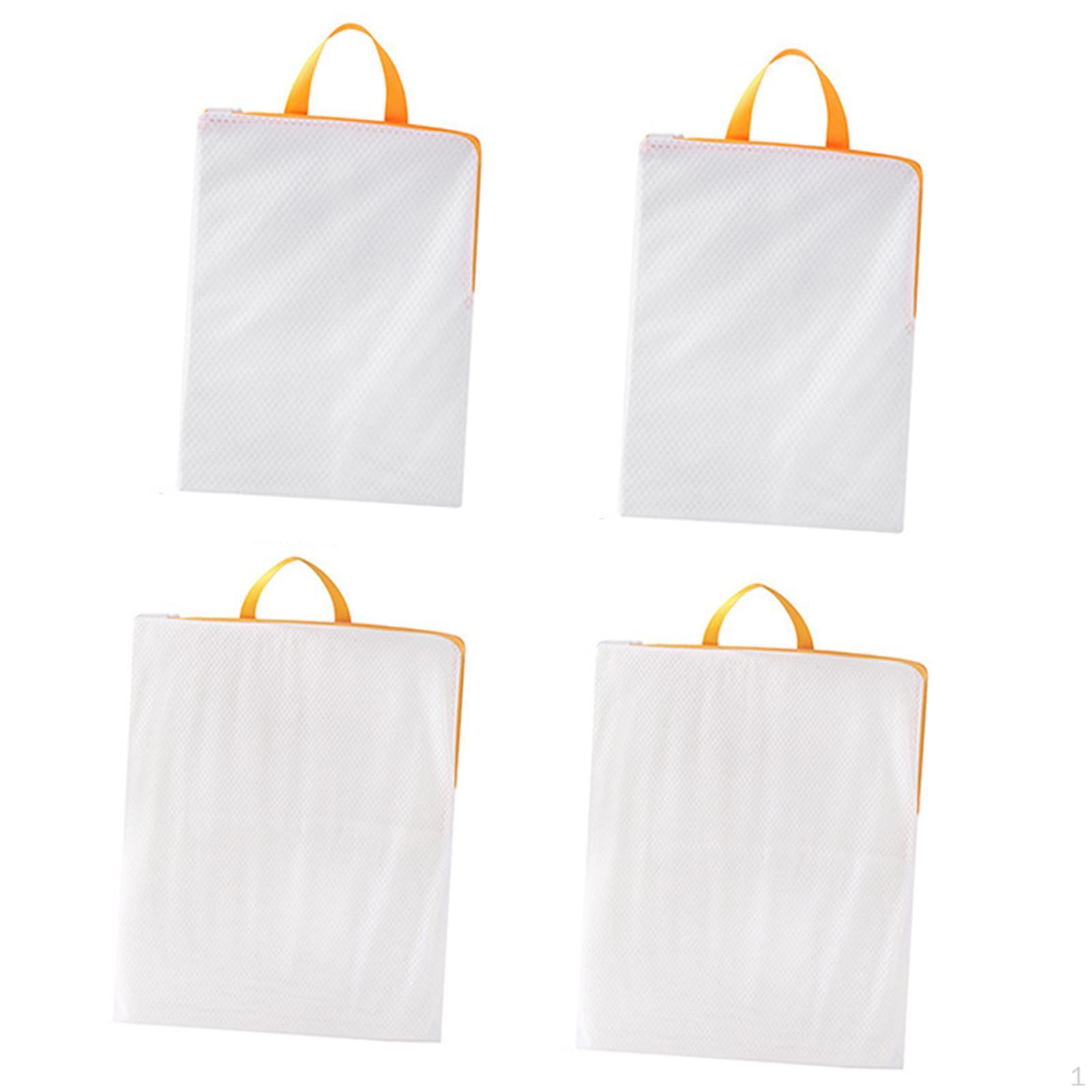 

Mesh Laundry Bags, Net Bags with Zipper, Delicate Storage for Underwear, Ensures Gentle Cleaning And 4Pcs A