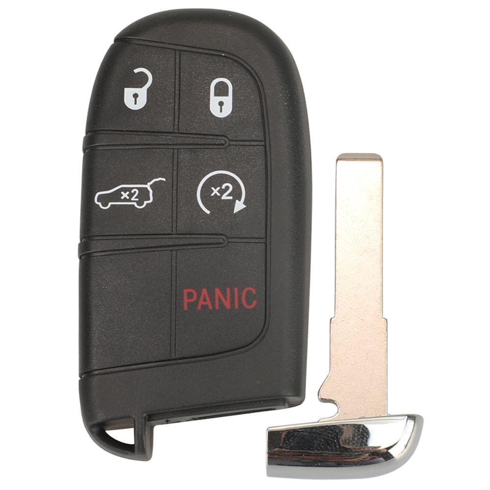

jingyuqin 10pcs SIP22 Remote Smart Key Shell for Fiat 500 500L 500X Toro 2016 2017 2018 Car Key Case 3/4/5 BTN Replacement 5Buttons SUV