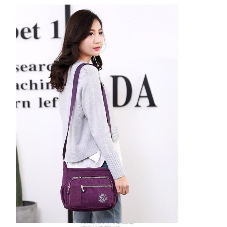Nylon Multi-pocket Crossbody Bag for Women