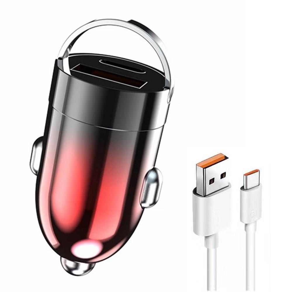 

G20JB M100W+PD 20W Car Charger with 6A Fast Charging Cable Phone Charging Adapter for 12-24V Car