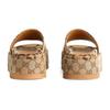 Gucci Wmns Gg Lame Platform Slide Sandal 'Camel Monogram' Women's 623212 UKO00 2580