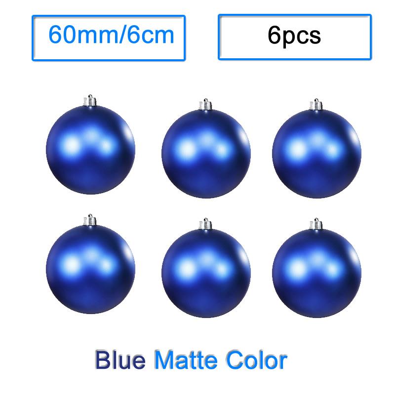 6 Stück/Los 6cm/2,4 Zoll Weihnachtsbaum Dekoration Farbe Hohlkugeln Schmuck Hängende Kugeln Für Haus Bar Party Dekoration