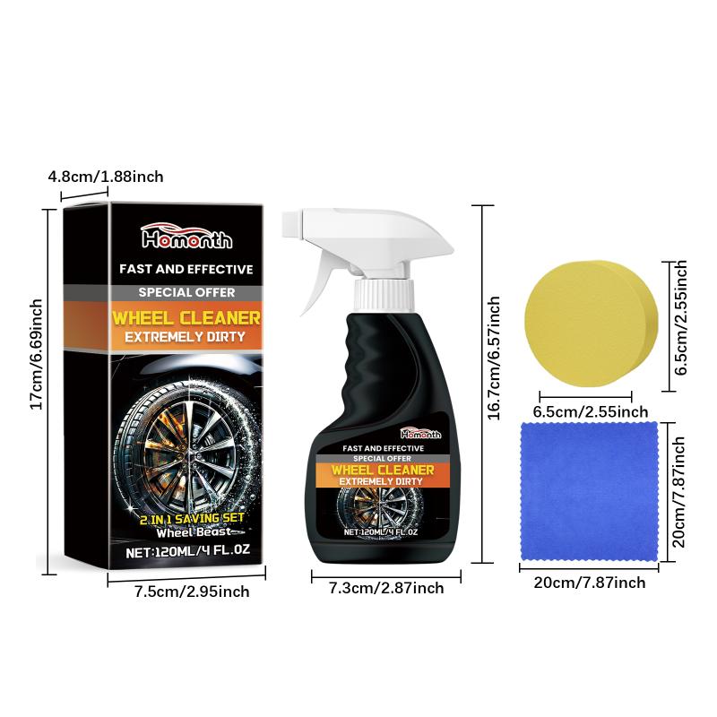 Wheel and Tire Restorer 120ml Spray Revives Dull Rubber Removes Dirt Leaves Glossy Finish Auto Detailing