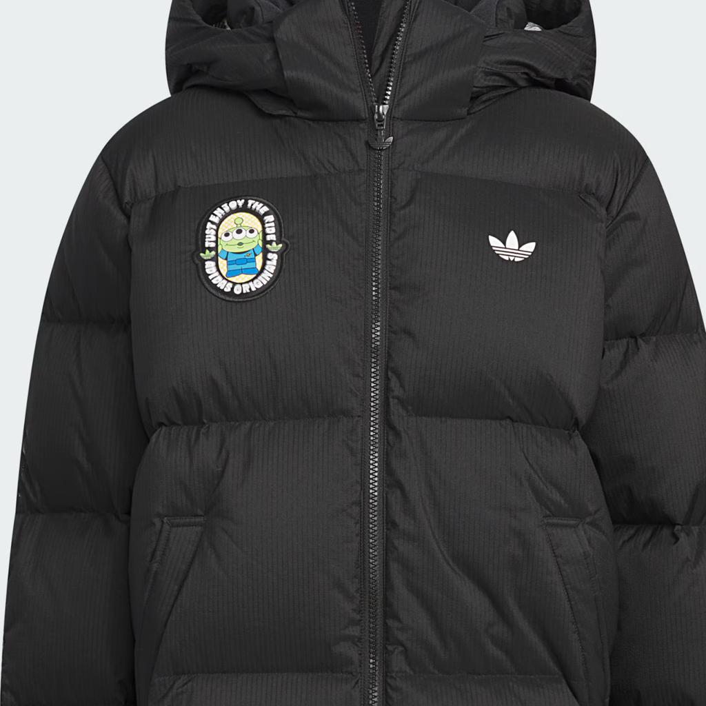 Adidas Originals X Toy Story Collaboration Down Jacket Loose Long Sleeve Solid Color Hooded Duck Down Kids outerwear KB5142