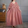 Summer V-neck Dress Plus-size Long Dress