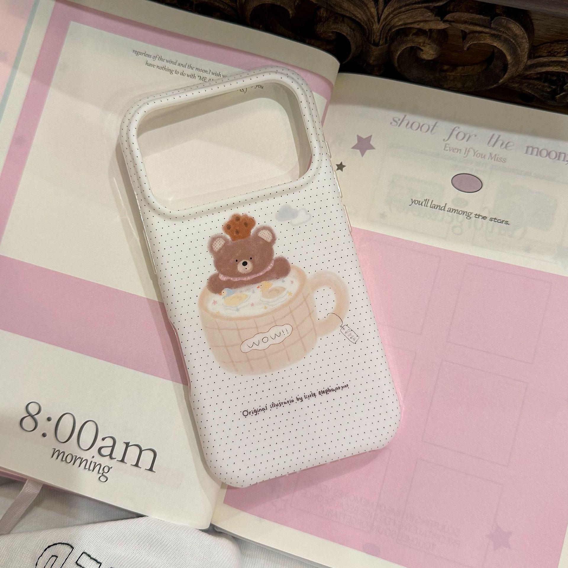 

Frosted Transparent Cartoon Phone Case for iPhone 16/15/17 Pro Max 15 Pro Max