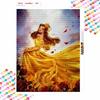 Disney Diamond Painting Kit Unframed, Belle Yellow Gown Full Round Diamond Classic Style Home Decor Craft, Perfect Gift Idea