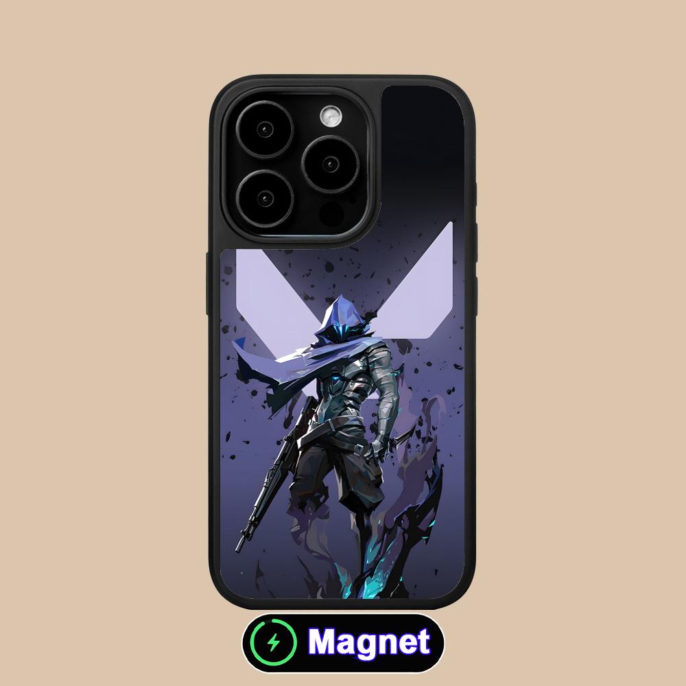 

Valo Omen Phone Case for iPhone 17 16 15 14 13 12 11 Air Pro Max Plus Matte Surface Magsafe Cover iPhone 11