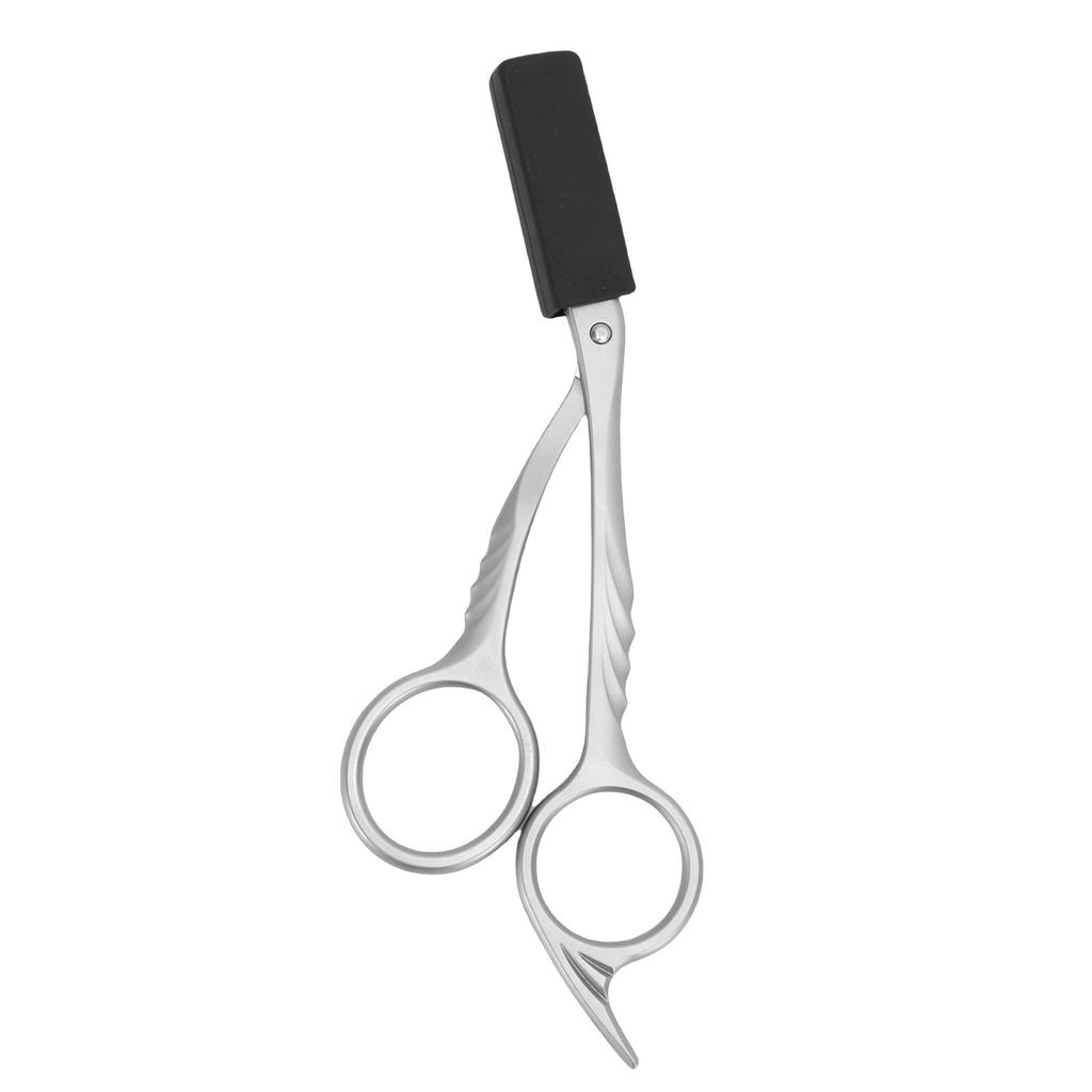 2 in 1 Eyebrow Scissors with Comb Ergonomic Handle Stainless Steel Brows Trimmer for Men Women
