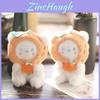 Adorable Plush Orange Bear Keychain Super Soft Short Plush Stuffed Animal Toy