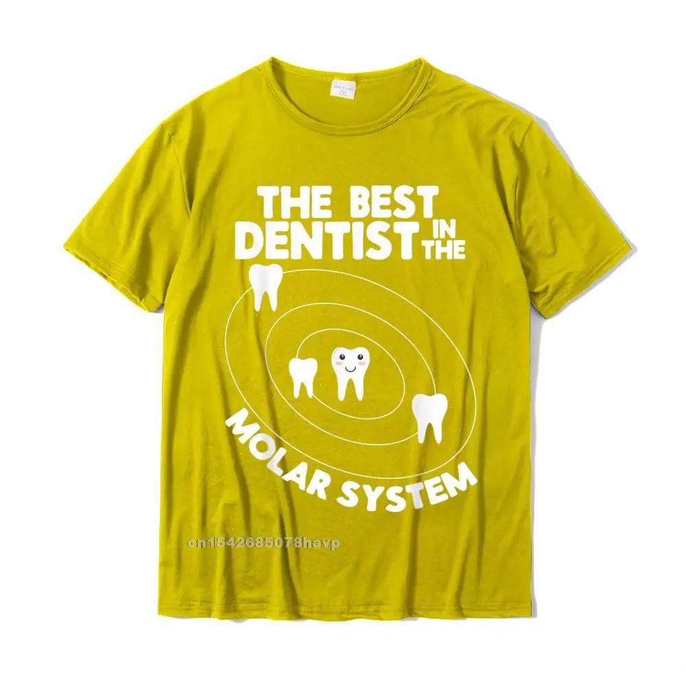 Best In The Molar System Design - Funny Tooth Pun T-Shirt Normal Top T-Shirts Classic Tops Tees Cotton Mens Classic