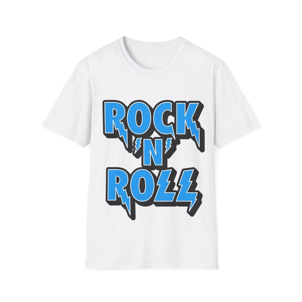 Rock'n'Roll Logo T-Shirt, Rock Music Fan Tee, Custom Type Design
